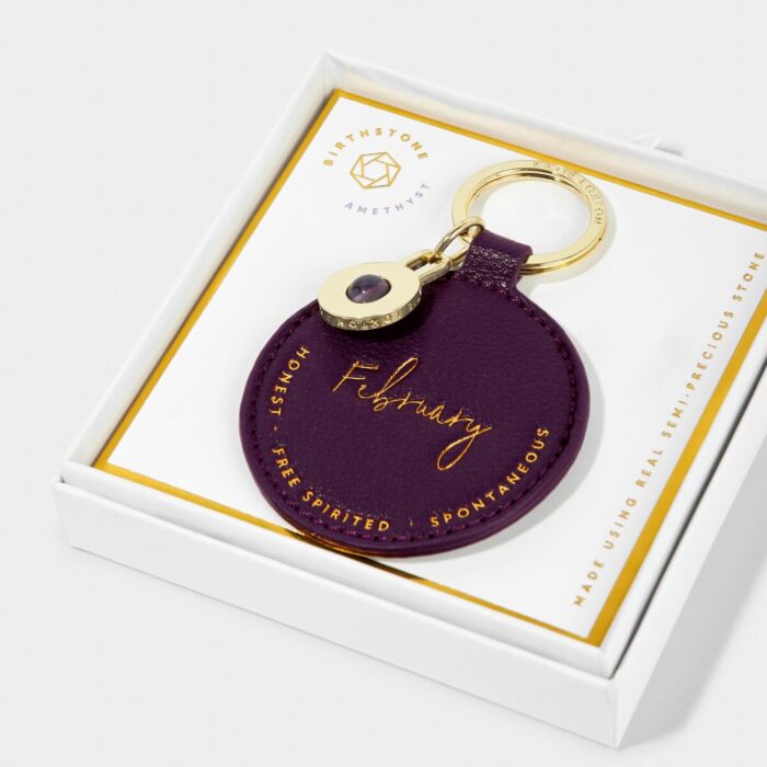 Katie Loxton Birthstone Keyring - February